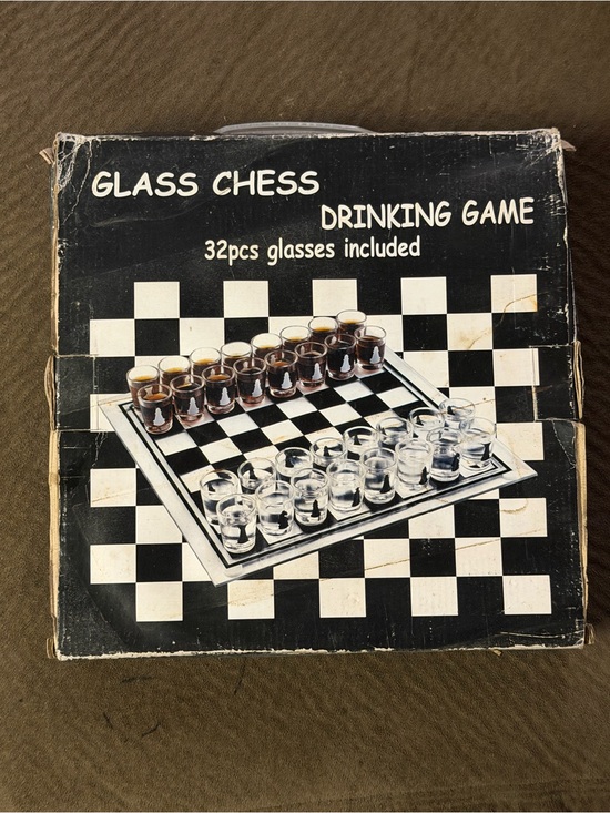 Other - Glass Chess Drinking Game Set.
